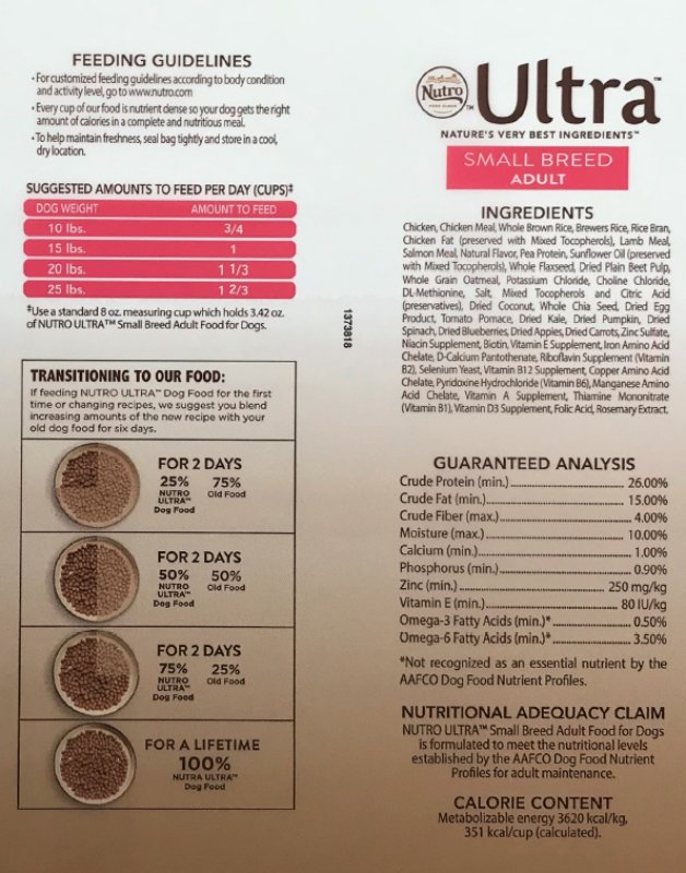 Nutro Ultra Small Breed Adult Dog Food